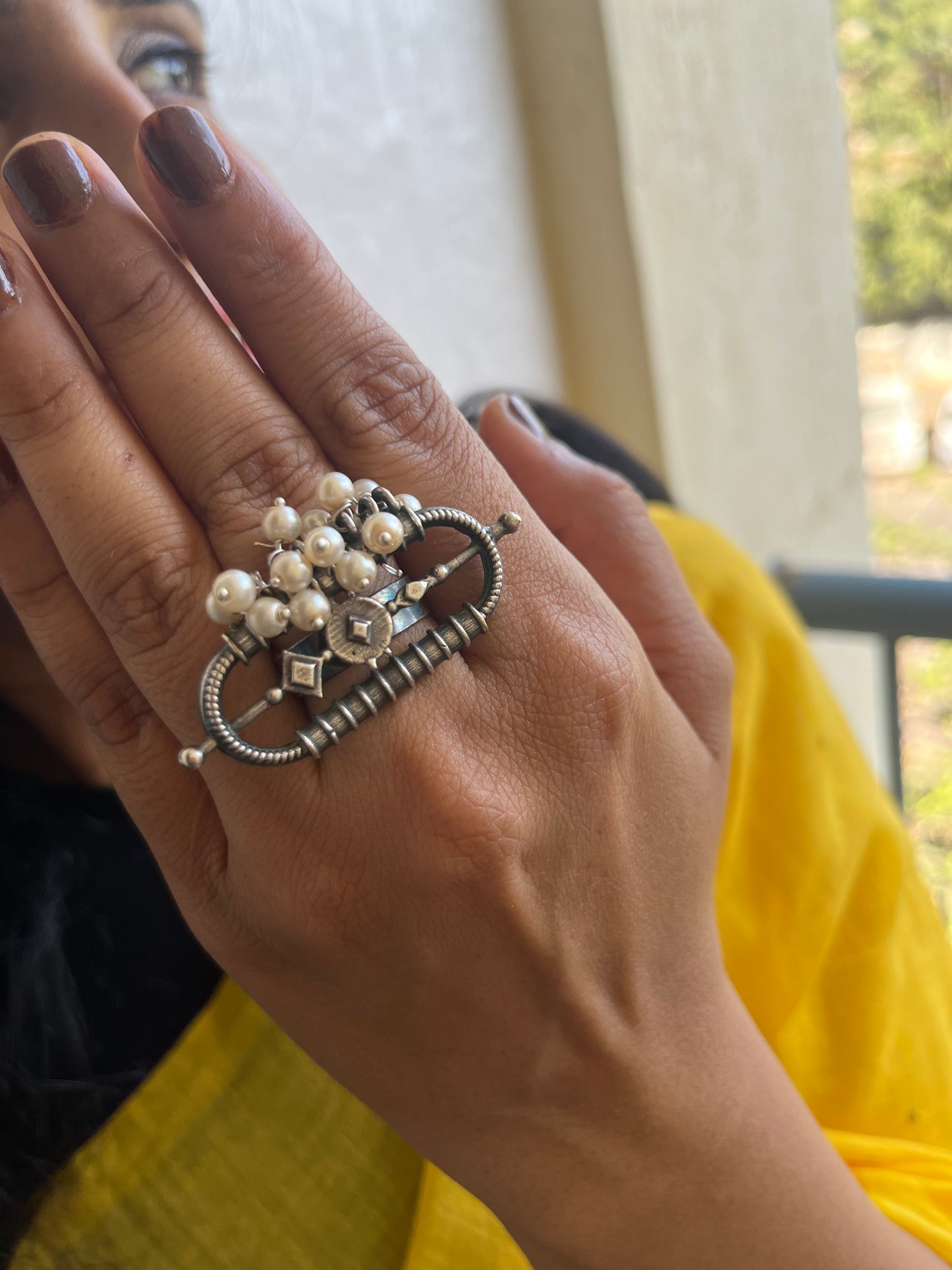 Fusion brass finger ring