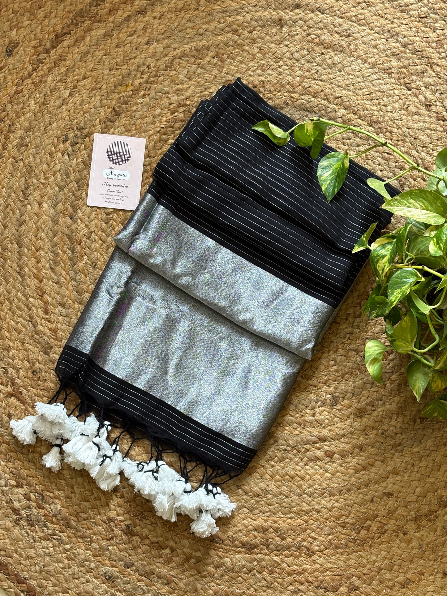 Dharini l Mul cotton zari stripes saree