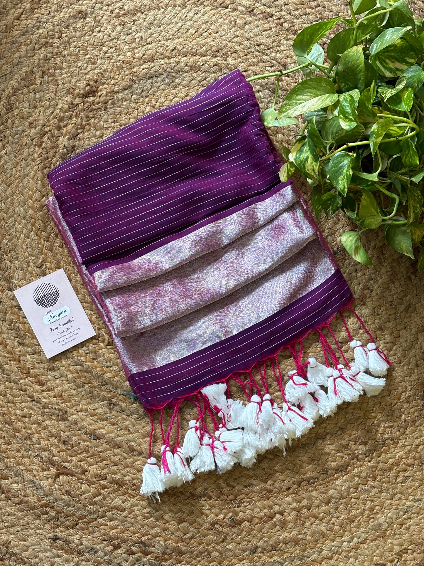 Dharini l Mul cotton zari stripes saree