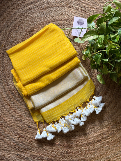Dharini l Mul cotton zari stripes saree
