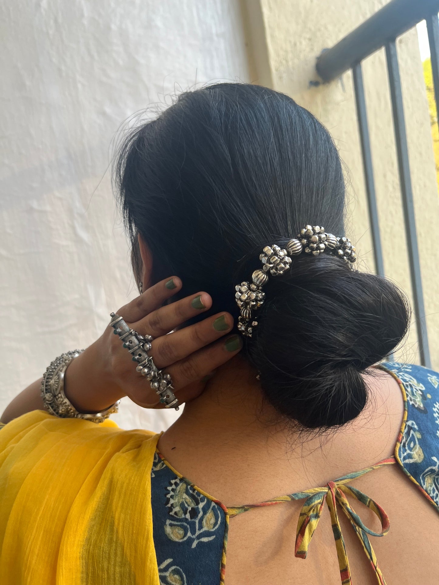 Traditional silver gajra