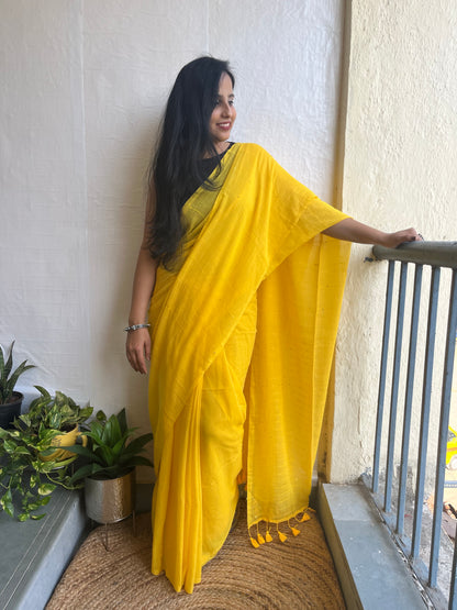 Sequin mul cotton saree
