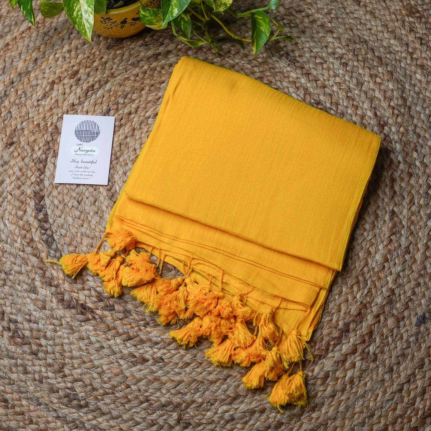 Plain Mul Cotton Saree