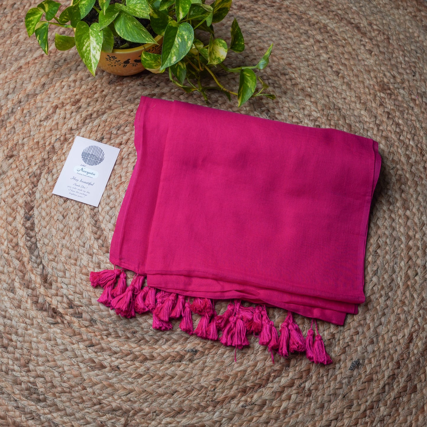 Plain Mul Cotton Saree